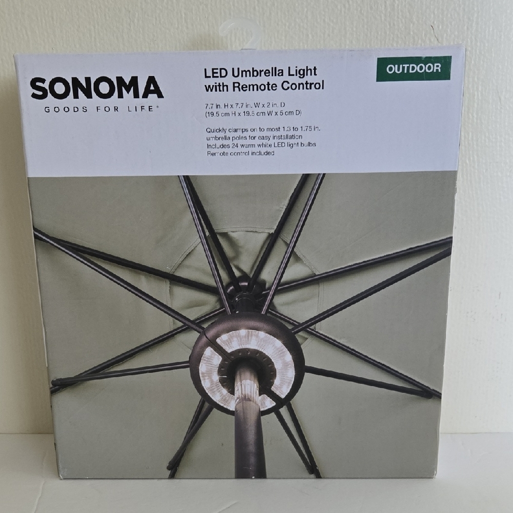 SONOMA Led Umbrella Light with Remote Control - Black